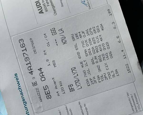 Серый Ауди А4, объемом двигателя 1.8 л и пробегом 255 тыс. км за 5400 $, фото 46 на Automoto.ua