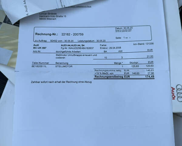 Серый Ауди А4, объемом двигателя 1.6 л и пробегом 192 тыс. км за 7499 $, фото 122 на Automoto.ua