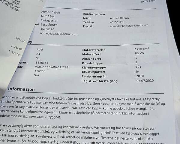 Сірий Ауді А4, об'ємом двигуна 1.8 л та пробігом 128 тис. км за 11800 $, фото 31 на Automoto.ua