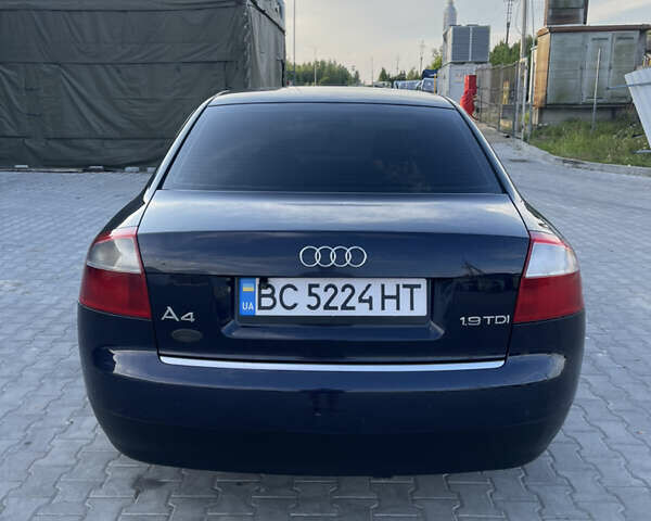 Синий Ауди А4, объемом двигателя 1.9 л и пробегом 417 тыс. км за 4600 $, фото 2 на Automoto.ua