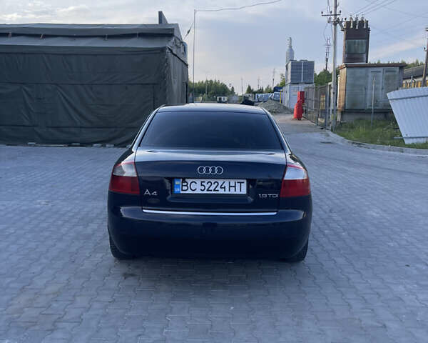 Синий Ауди А4, объемом двигателя 1.9 л и пробегом 417 тыс. км за 4600 $, фото 1 на Automoto.ua