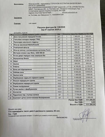 Синий Ауди А4, объемом двигателя 1.98 л и пробегом 220 тыс. км за 14900 $, фото 55 на Automoto.ua