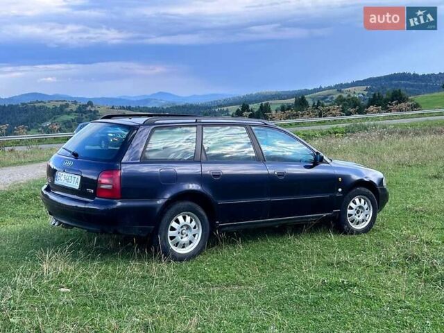 Синий Ауди А4, объемом двигателя 1.9 л и пробегом 425 тыс. км за 2550 $, фото 1 на Automoto.ua