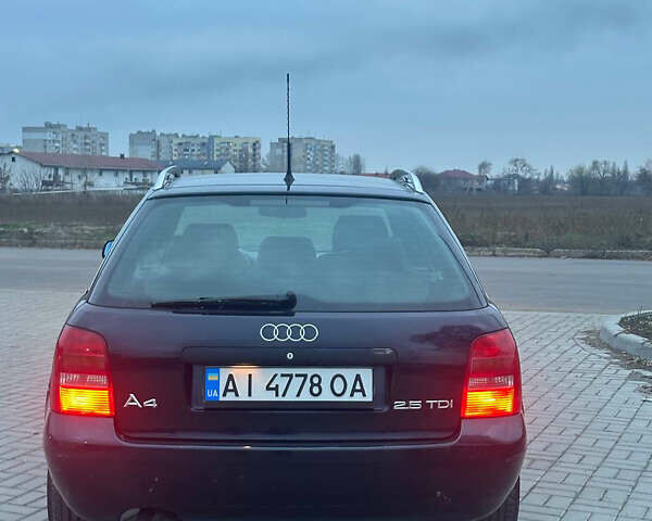 Синий Ауди А4, объемом двигателя 2.5 л и пробегом 290 тыс. км за 3500 $, фото 10 на Automoto.ua