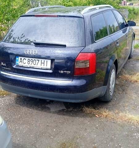 Ауди А4 2002 в Камень-Каширский на Automoto.ua Синий Ауди А4, объемом двигателя 1.9 л и пробегом 211 тыс. км за 4800 $, фото 1 на Automoto.ua
