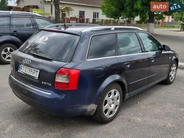 Синий Ауди А4, объемом двигателя 2.5 л и пробегом 305 тыс. км за 2800 $, фото 3 на Automoto.ua