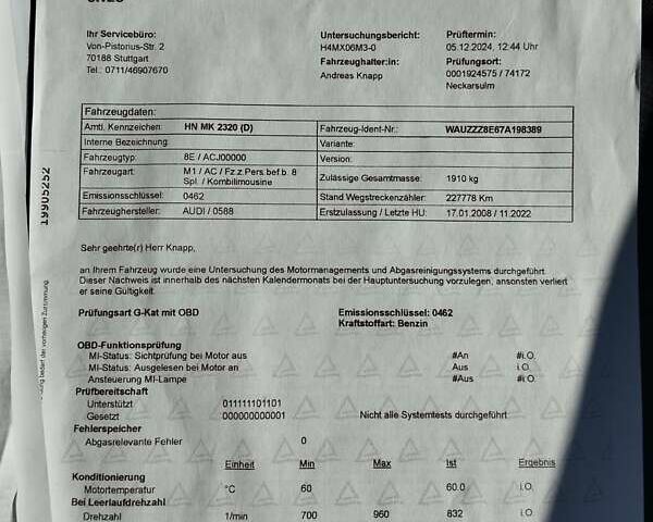 Синий Ауди А4, объемом двигателя 1.6 л и пробегом 230 тыс. км за 7600 $, фото 16 на Automoto.ua