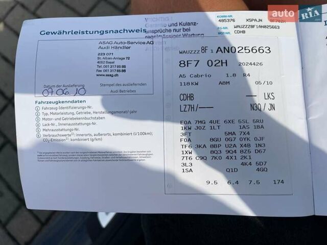 Серый Ауди А5, объемом двигателя 1.8 л и пробегом 83 тыс. км за 12700 $, фото 43 на Automoto.ua