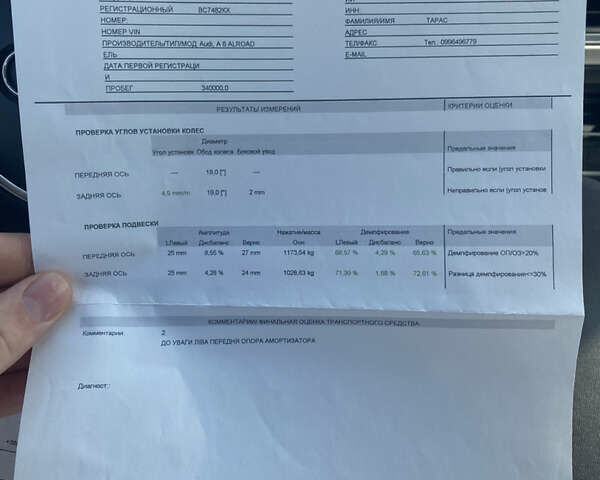 Сірий Ауді A6 Allroad, об'ємом двигуна 3 л та пробігом 341 тис. км за 19700 $, фото 20 на Automoto.ua