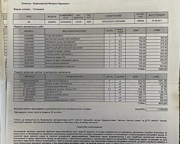 Белый Ауди А6, объемом двигателя 2.77 л и пробегом 112 тыс. км за 15100 $, фото 9 на Automoto.ua