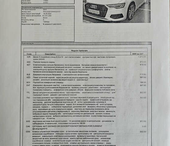 Белый Ауди А6, объемом двигателя 1.97 л и пробегом 28 тыс. км за 49000 $, фото 11 на Automoto.ua