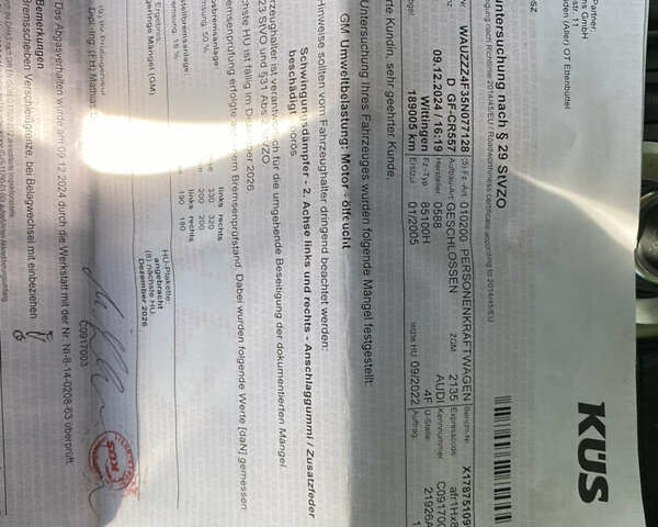Сірий Ауді А6, об'ємом двигуна 2.4 л та пробігом 190 тис. км за 6700 $, фото 38 на Automoto.ua