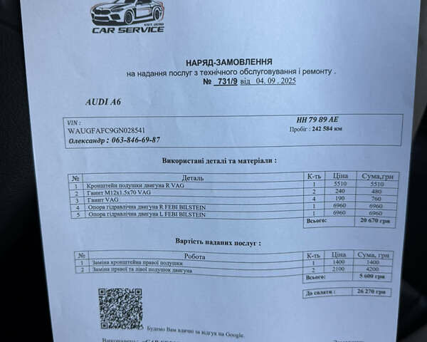Серый Ауди А6, объемом двигателя 1.98 л и пробегом 239 тыс. км за 17700 $, фото 39 на Automoto.ua