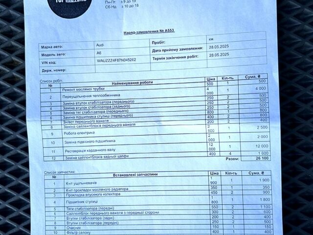 Серый Ауди А6, объемом двигателя 3 л и пробегом 300 тыс. км за 9799 $, фото 4 на Automoto.ua