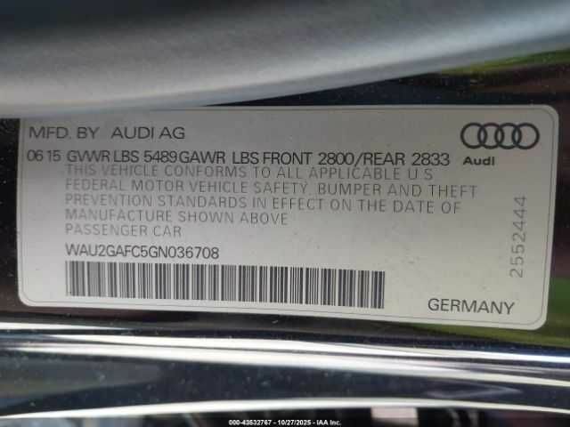 Черный Ауди A7 Sportback, объемом двигателя 3 л и пробегом 60 тыс. км за 4600 $, фото 8 на Automoto.ua