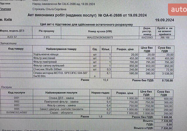 Черный Ауди A7 Sportback, объемом двигателя 2.97 л и пробегом 316 тыс. км за 19000 $, фото 26 на Automoto.ua