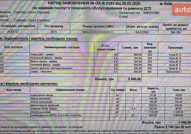 Черный Ауди A7 Sportback, объемом двигателя 2.97 л и пробегом 316 тыс. км за 19000 $, фото 28 на Automoto.ua
