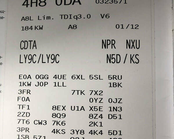 Белый Ауди А8, объемом двигателя 2.97 л и пробегом 205 тыс. км за 19000 $, фото 42 на Automoto.ua