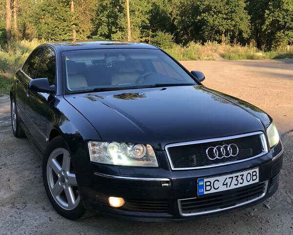 Синий Ауди А8, объемом двигателя 4 л и пробегом 450 тыс. км за 7500 $, фото 3 на Automoto.ua