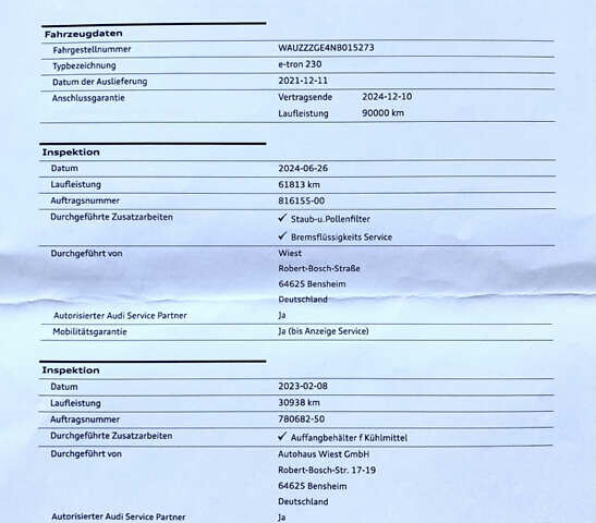 Белый Ауди E-Tron, объемом двигателя 0 л и пробегом 78 тыс. км за 29800 $, фото 17 на Automoto.ua