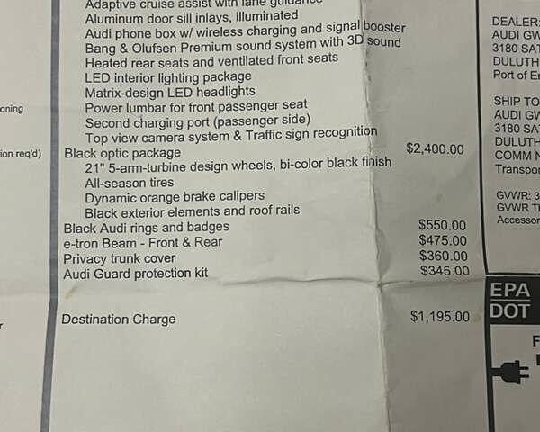 Белый Ауди E-Tron, объемом двигателя 0 л и пробегом 13 тыс. км за 49000 $, фото 16 на Automoto.ua