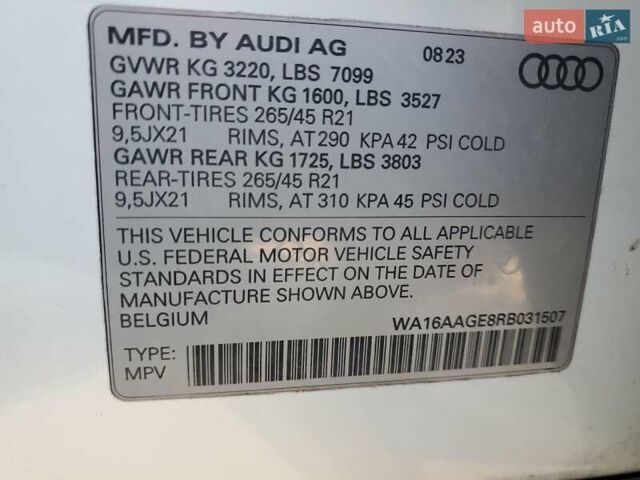 Белый Ауди E-Tron, объемом двигателя 0 л и пробегом 26 тыс. км за 25400 $, фото 12 на Automoto.ua