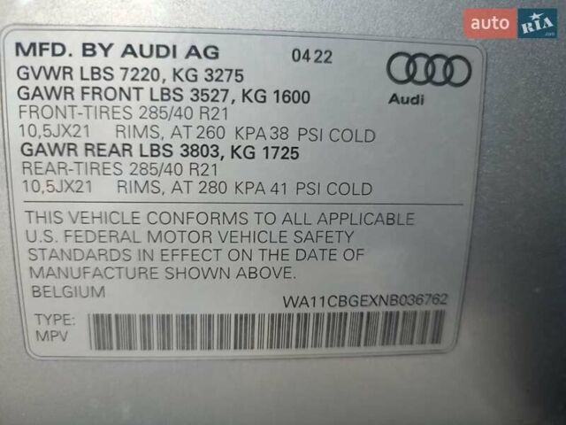 Сірий Ауді E-Tron, об'ємом двигуна 0 л та пробігом 36 тис. км за 47777 $, фото 42 на Automoto.ua