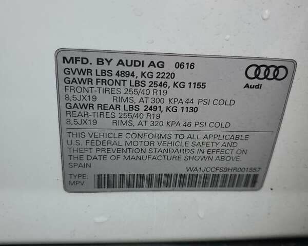 Белый Ауди Ку3, объемом двигателя 1.98 л и пробегом 38 тыс. км за 3500 $, фото 11 на Automoto.ua