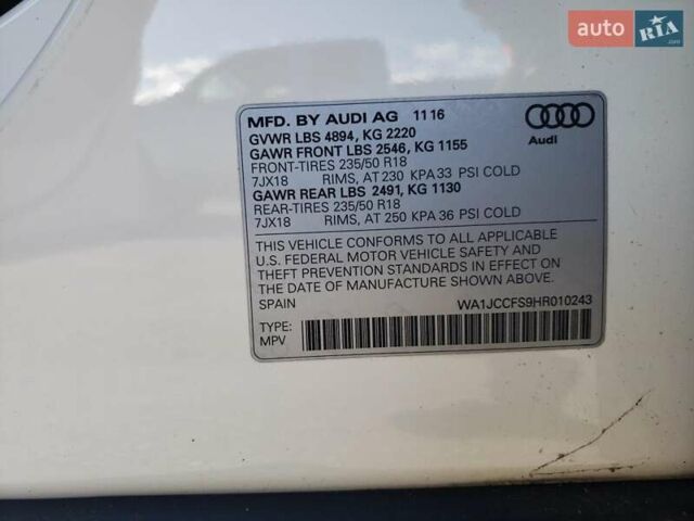 Ауді Ку3 2016 у Харкові на Automoto.ua Білий Ауді Ку3, об'ємом двигуна 1.98 л та пробігом 117 тис. км за 2900 $, фото 12 на Automoto.ua
