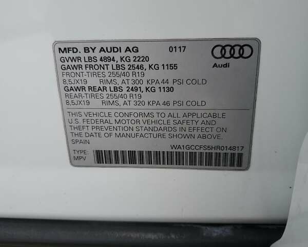 Белый Ауди Ку3, объемом двигателя 1.98 л и пробегом 120 тыс. км за 2500 $, фото 10 на Automoto.ua