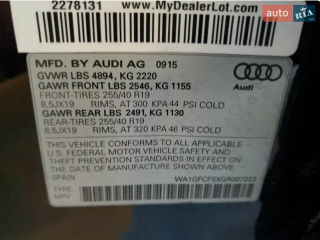 Черный Ауди Ку3, объемом двигателя 2 л и пробегом 205 тыс. км за 10500 $, фото 10 на Automoto.ua