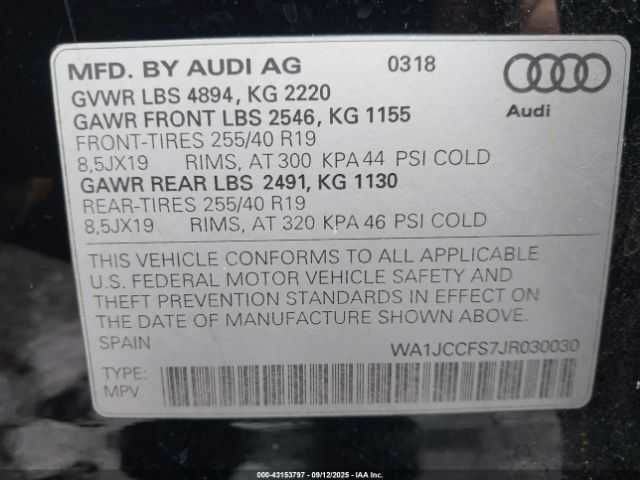 Чорний Ауді Ку3, об'ємом двигуна 0 л та пробігом 101 тис. км за 4200 $, фото 11 на Automoto.ua