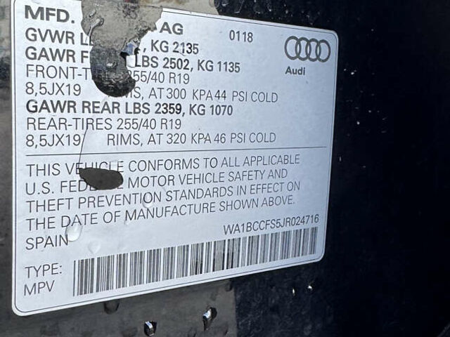 Черный Ауди Ку3, объемом двигателя 1.98 л и пробегом 175 тыс. км за 15800 $, фото 38 на Automoto.ua