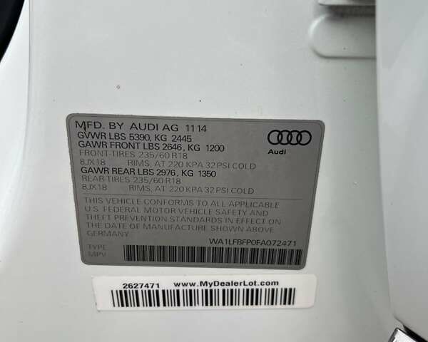 Ауди Ку 5 2014 в Ровно на Automoto.ua Белый Ауди Ку 5, объемом двигателя 1.98 л и пробегом 256 тыс. км за 14900 $, фото 10 на Automoto.ua