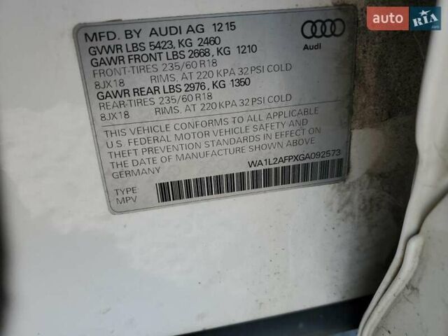 Белый Ауди Ку 5, объемом двигателя 1.98 л и пробегом 84 тыс. км за 3200 $, фото 12 на Automoto.ua