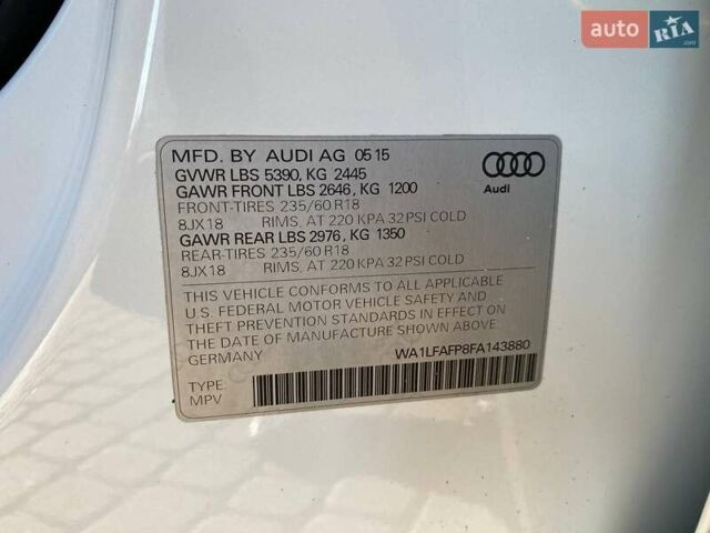Белый Ауди Ку 5, объемом двигателя 1.98 л и пробегом 107 тыс. км за 15500 $, фото 29 на Automoto.ua