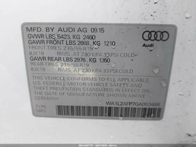 Білий Ауді Ку 5, об'ємом двигуна 2 л та пробігом 122 тис. км за 2900 $, фото 8 на Automoto.ua