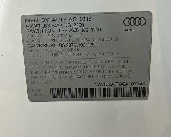 Білий Ауді Ку 5, об'ємом двигуна 2 л та пробігом 220 тис. км за 15500 $, фото 21 на Automoto.ua