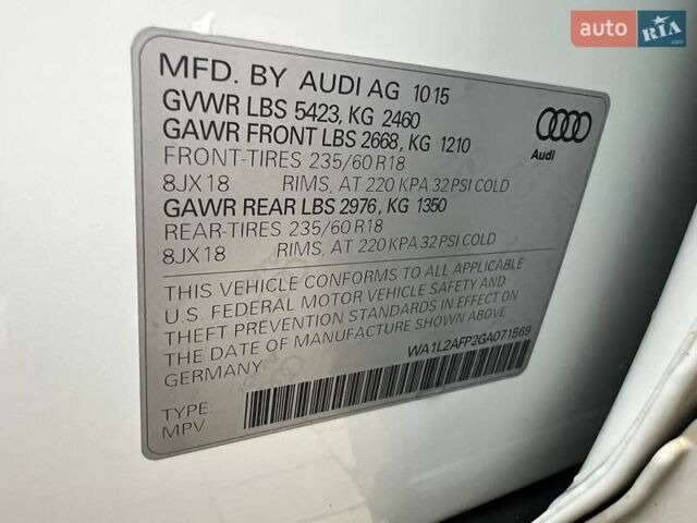 Белый Ауди Ку 5, объемом двигателя 1.98 л и пробегом 278 тыс. км за 13900 $, фото 53 на Automoto.ua