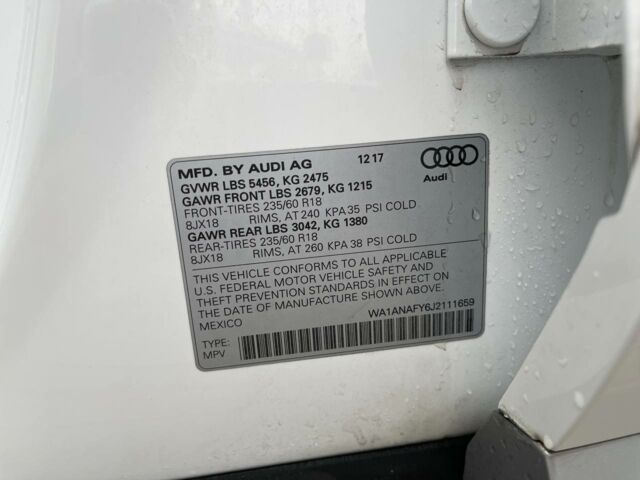 Белый Ауди Ку 5, объемом двигателя 2 л и пробегом 146 тыс. км за 21900 $, фото 22 на Automoto.ua