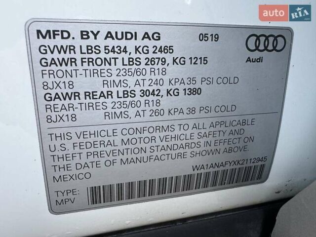 Белый Ауди Ку 5, объемом двигателя 1.98 л и пробегом 102 тыс. км за 27000 $, фото 26 на Automoto.ua