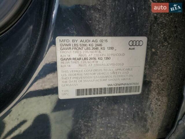 Черный Ауди Ку 5, объемом двигателя 1.98 л и пробегом 130 тыс. км за 2700 $, фото 12 на Automoto.ua