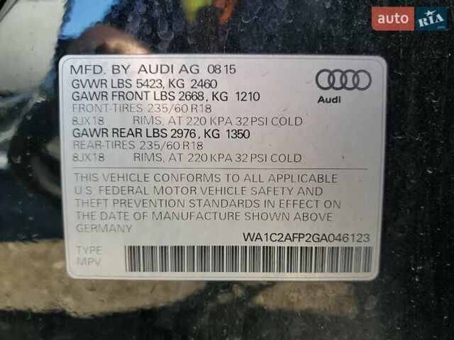 Черный Ауди Ку 5, объемом двигателя 1.98 л и пробегом 68 тыс. км за 3000 $, фото 12 на Automoto.ua