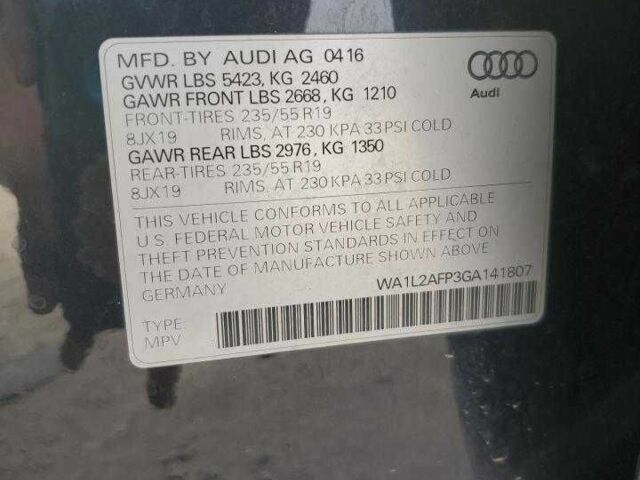 Чорний Ауді Ку 5, об'ємом двигуна 0 л та пробігом 64 тис. км за 2500 $, фото 12 на Automoto.ua