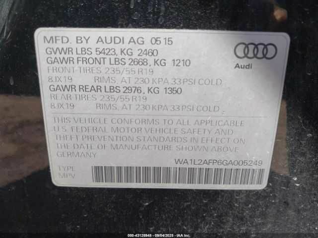 Черный Ауди Ку 5, объемом двигателя 2 л и пробегом 97 тыс. км за 2300 $, фото 8 на Automoto.ua