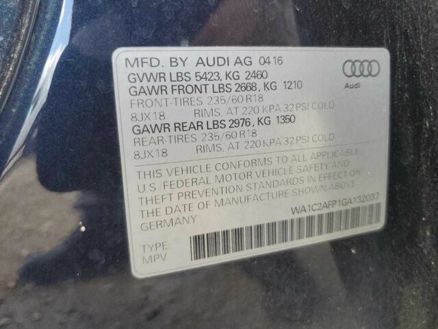 Черный Ауди Ку 5, объемом двигателя 0 л и пробегом 77 тыс. км за 2500 $, фото 12 на Automoto.ua