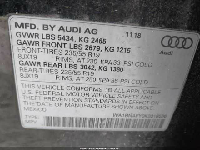 Черный Ауди Ку 5, объемом двигателя 2 л и пробегом 58 тыс. км за 7600 $, фото 8 на Automoto.ua