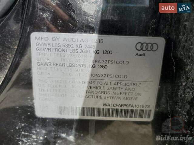 Серый Ауди Ку 5, объемом двигателя 1.98 л и пробегом 300 тыс. км за 9400 $, фото 18 на Automoto.ua