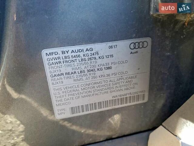 Серый Ауди Ку 5, объемом двигателя 1.98 л и пробегом 131 тыс. км за 6500 $, фото 11 на Automoto.ua