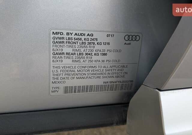 Серый Ауди Ку 5, объемом двигателя 1.98 л и пробегом 100 тыс. км за 23690 $, фото 86 на Automoto.ua